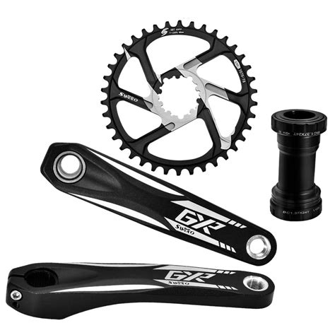 mountain bike crankset crank     arm set single speed mm
