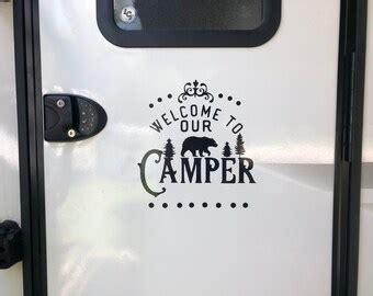 Large Welcome To Our Camper Decal Etsy