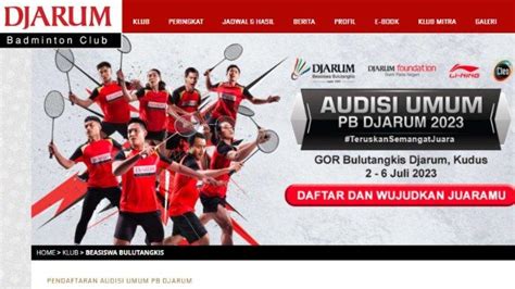 Tahap Dan Jadwal Audisi Umum Pb Djarum Di Gor Djarum Jati Kudus