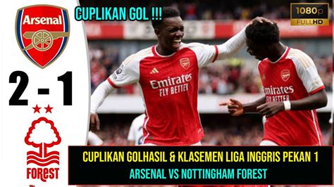 Cuplikan Gol Hasil Liga Inggris Tadi Malam Arsenal Vs Nottingham