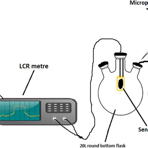 Schematic Diagram Illustrating The Gas Sensing Set Up System With LCR