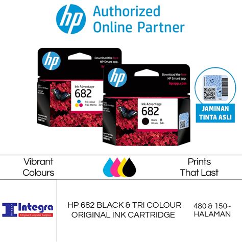 Jual Kode X37h Tinta Hp 682 Black Colour Original Cartridge 1 Set Tinta Printer Hp 1216