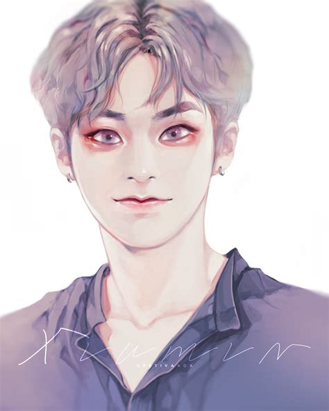 Xiumin Fanart Exo Kpop Fanart Arte Dibujos