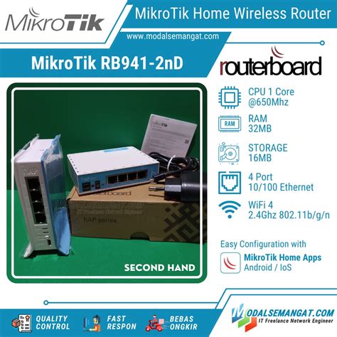 Jual Mikrotik Wireless Router Rb941 2nd Hap Lite Rb 941 2nd Shopee