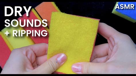 New Sponges Sounds Dry Squeezing Rubbing And Ripping Asmr Youtube