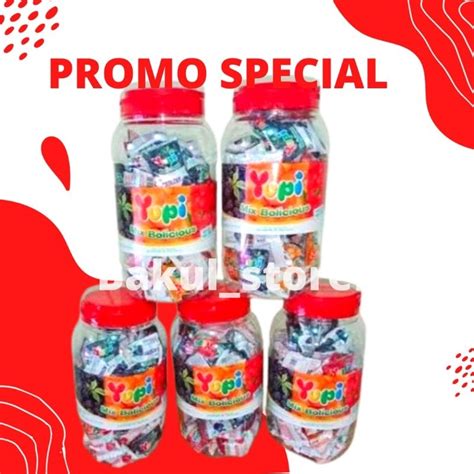 Jual Permen Yupi Mix Bolicious Aneka Rasa Buah Kemasan Toples Gram