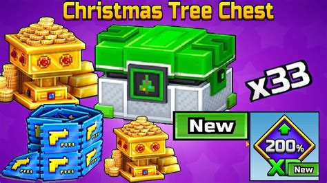 Pixel Gun 3d Big Opening Of Christmas Tree Chests 2022 Pixel Pass Open Youtube