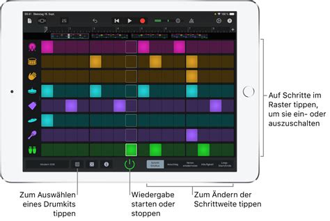 Verwenden des Beat Sequencer in GarageBand für das iPad Apple Support