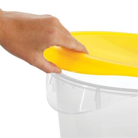 Rubbermaid Fg572500yel 10 310 Round Storage Container Lid Yellow Poly