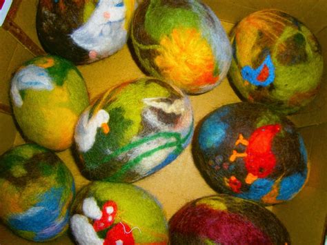 Unsre Kinder Unser Leben OSTERN EIER FILZEN Felted Eggs Easter