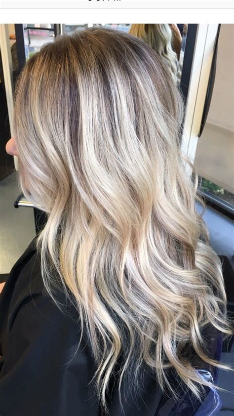 Hair Highlights Blonde Shadow Root Babylights Balayage Bronde