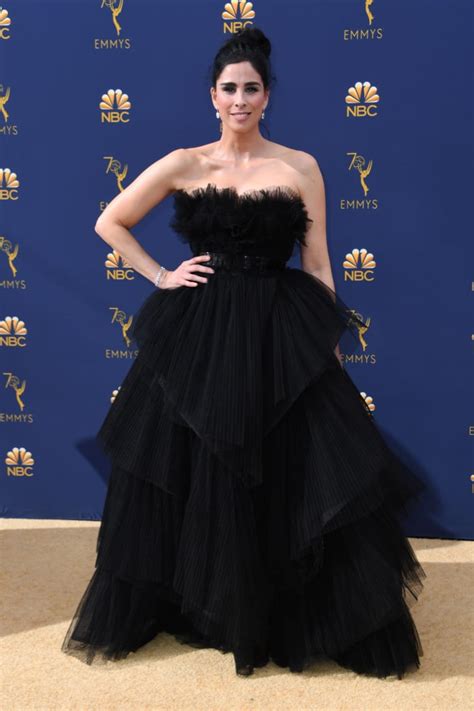 Sarah Silverman Emmys Red Carpet Dresses 2018 Popsugar Fashion