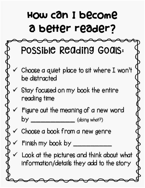 Second Grade Reading Goals