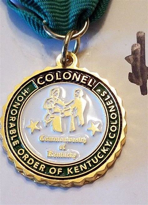 Honorable Order Of Kentucky Colonels Medal Of Distinction