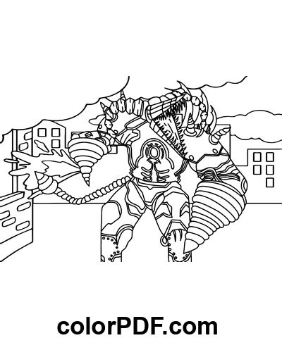 Angry Upgraded Titan Drill Man Coloring Pages And Books In PDF