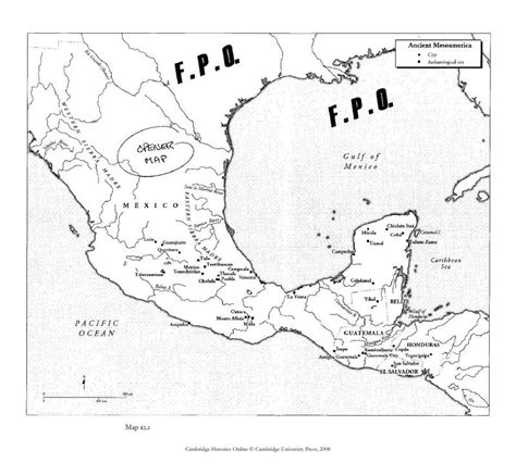 Map A General Map Of Mesoamerica Showing Major Ancient Colonial