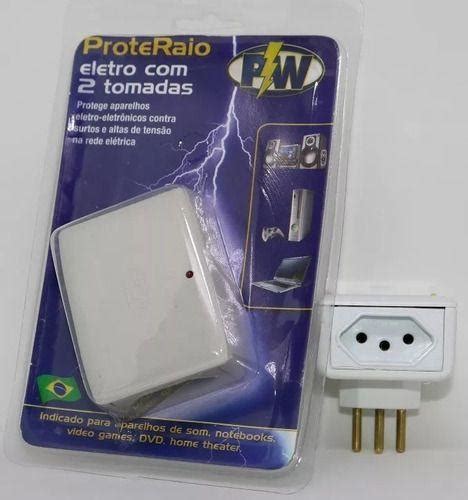 Protetor Eletrico 2 Tomadas Raio E Surtos Geral 220v PW Proteção