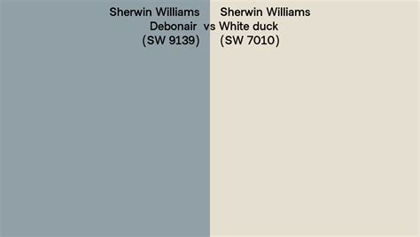 Sherwin Williams Debonair Vs White Duck Side By Side Comparison