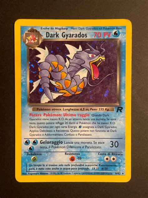 POKEMON DARK GYARADOS 8 82 Unlimited Holo Team Rocket Italiano NO