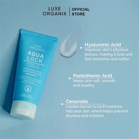 Luxe Organix Aqua Lock Hydro Gel Cleanser 150g Seak Beauty