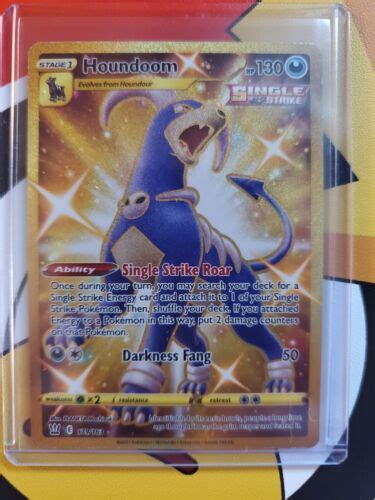 2021 Pokemon Battle Styles 179 Houndoom Full Art Gold Secret Ebay