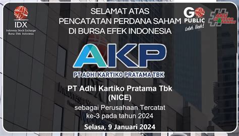 Listing Ipo Pt Adhi Kartiko Pratama Tbk Nice Adimitra Jasa Korpora