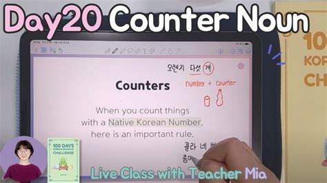 Day 20 Counter Nouns 1 100 Days Korean Grammar Challenge Soo And