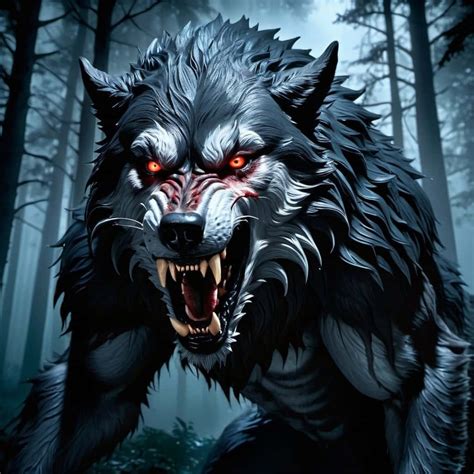 Download Fierce Alpha Wolf Fantasy Art Wallpaper | Wallpapers.com