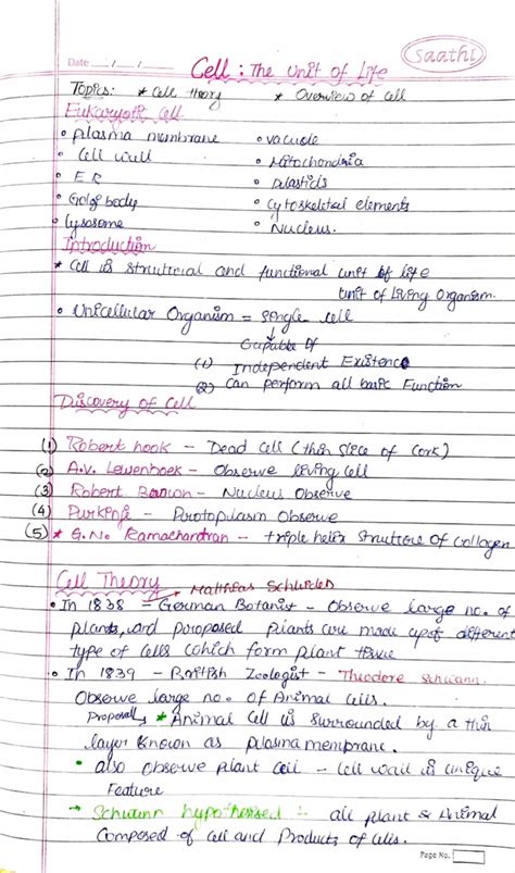 Chapter 8 Cell The Unit Of Life Class 12 Biology Notes For Cbse Board