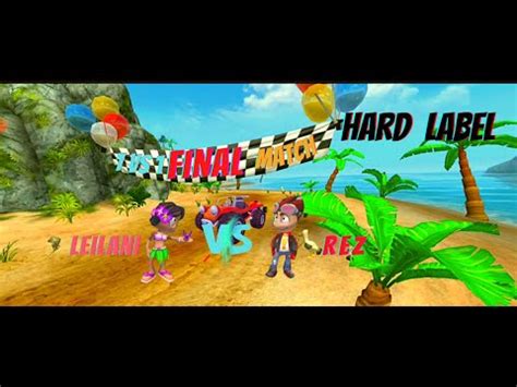 Boss Battle 1vs1 Very Hard Label Leilani VS Rez Beach Buggy Racing