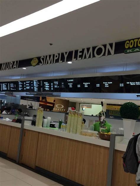 Menu At Simply Lemon Pub And Bar Quezon City Sm Cubao