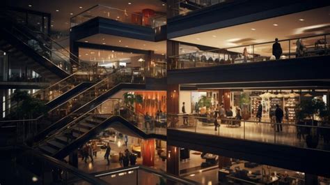 premium photo immersed   ambiance shopping mall interior