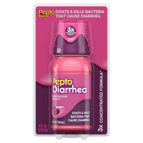 Pepto Bismol Anti Diarrhea Liquid For Upset Stomach Relief 4 Oz