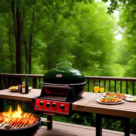 Premium AI Image | barbecue grill in the garden generative AI