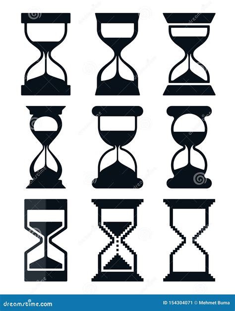 Hourglass Icon Set Stock Illustration Illustration Of Design 154304071