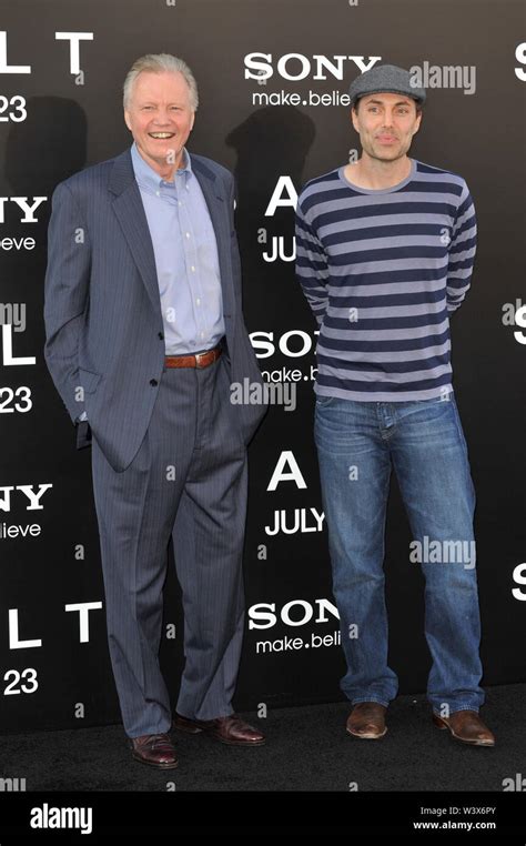 Los Angeles Ca July 19 2010 Jon Voight And Son James Haven At The