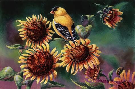 Sunflowers Painting By Wanda Mumm Fine Art America