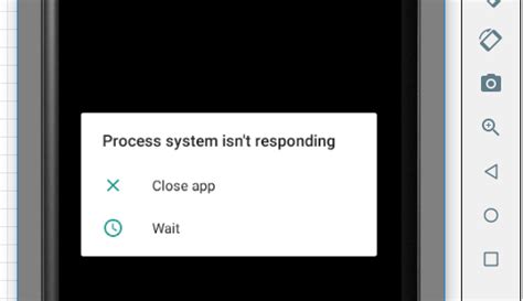 Process System Isn T Responding In Android Emulator Stack Overflow