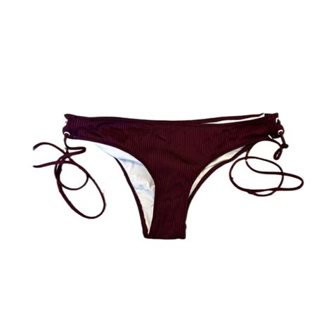 Victorias Secret Swim Victorias Secret Maroon Bathing Suit Bottom