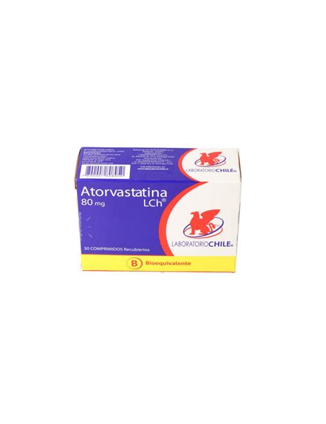 Atorvastatina 80 Mg 30 Comprimidos Bioequivalente Laboratorio Chile