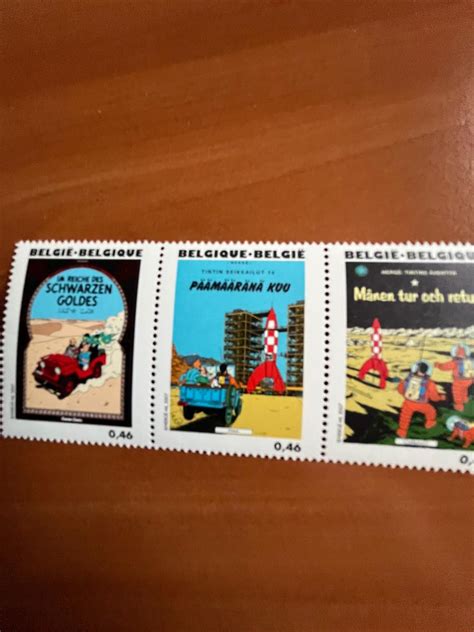 Hergé 5 Postzegels Kuifje Tintin 2007 Hergé 100 jaar 3 Mijn Bobbedoes