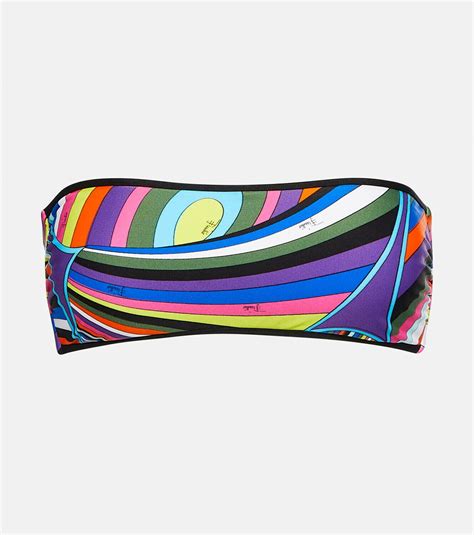 Pucci Printed Bandeau Bikini Top Emilio Pucci