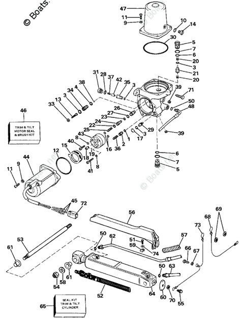 OMC Sterndrive 3 0L 181 CID Inline 4 OEM Parts Diagram For Power Trim