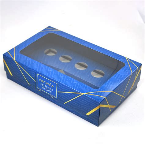 Caixa Bebida Brigadeiro C Visor Elegance C 10 Un Custom Box