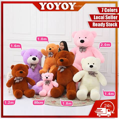 YOYOY 60cm 80cm Teddy Bear Giant Teddy Bear Bear Besar Patung Beruang