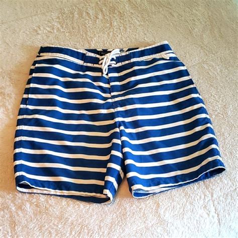 Abercrombie Fitch Swim Abercrombie Mens Swim Trunks Blue With