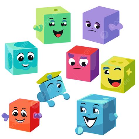 Cubes Unifix Vecteur Png Autocollant Clipart Jeu De Caractères De