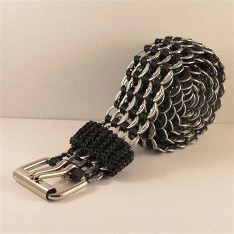 Black Pop Tab Belt Pop Tabs Pop Tab Crafts Pop Tab Bracelet