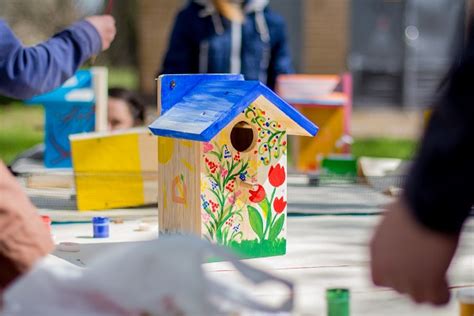 Free Painted Birdhouse Craft Event Whole Mom