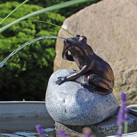 Esotec Wasserspeier Mit Solarpumpe Frosch Teichfigur Gartenfigur